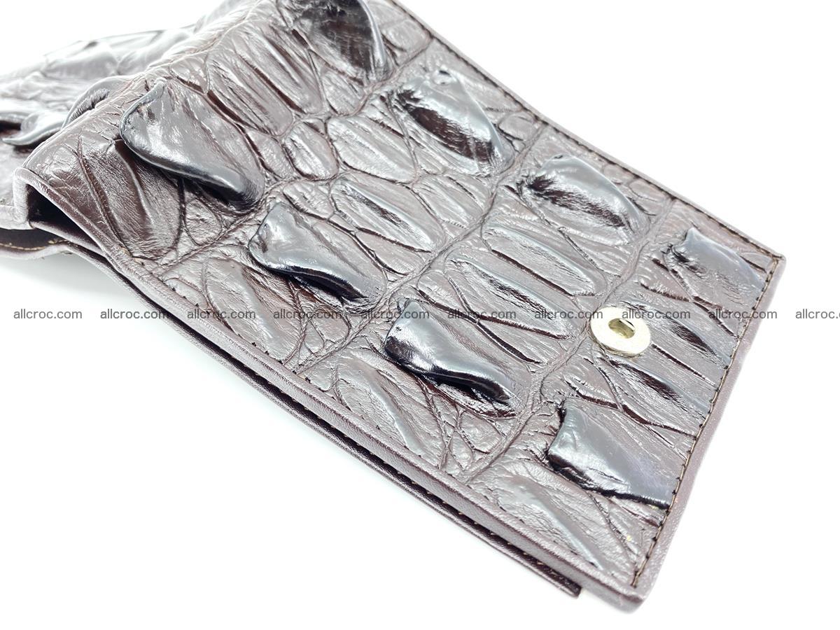 Crocodile skin wallet with pocket for coins and half belt 948 Foto 6