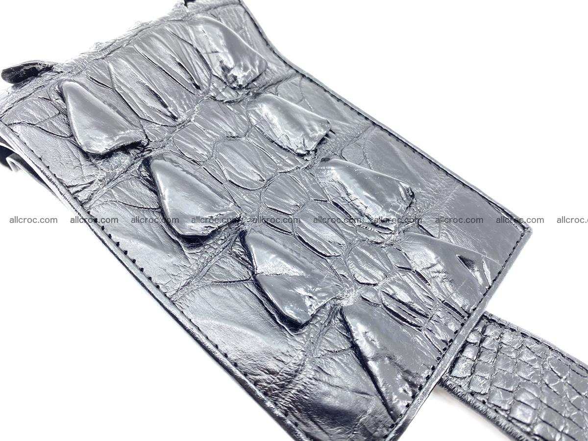 Crocodile skin wallet with pocket for coins and half belt 947 Foto 5