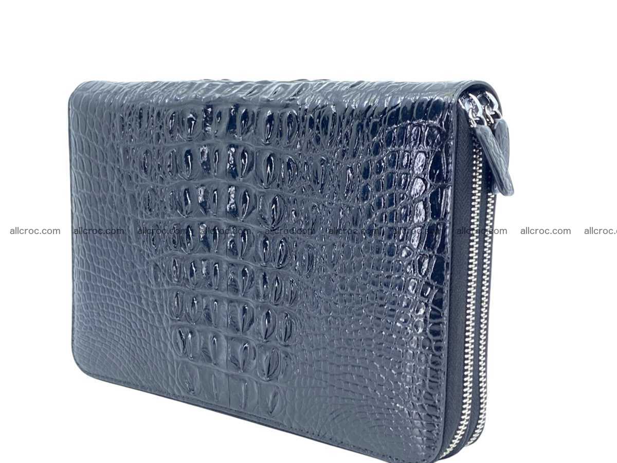 Crocodile leather 2 zip clutch 2792 Foto 5