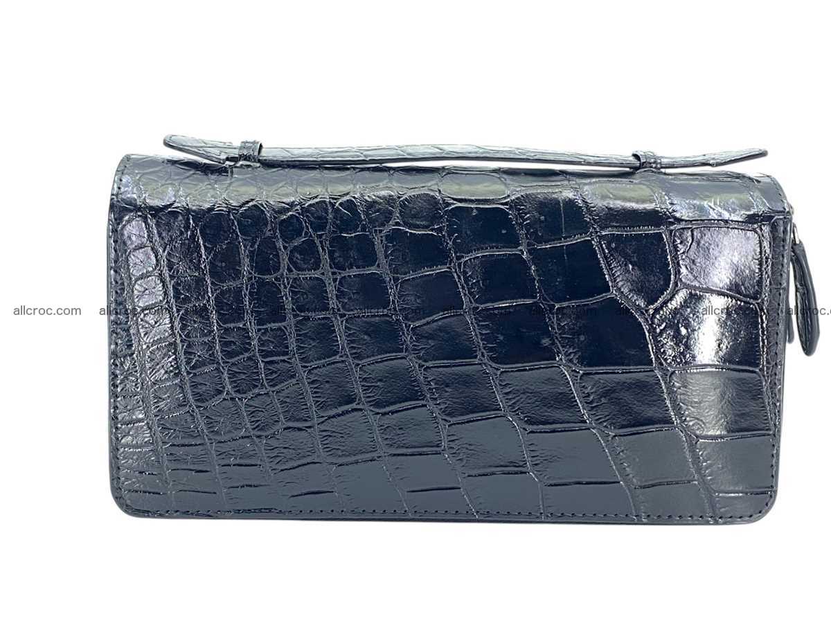 Crocodile leather 2 zip clutch 2807 Foto 0