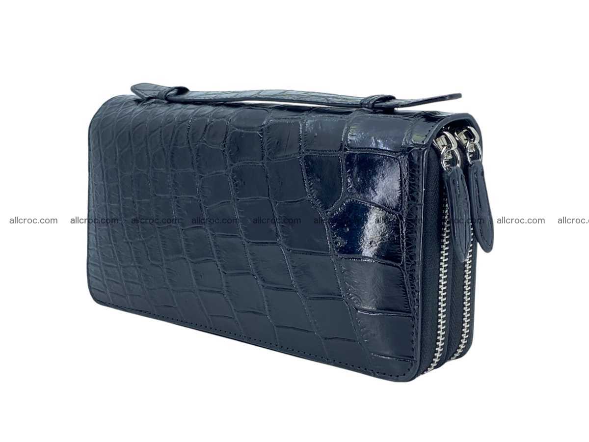 Crocodile leather 2 zip clutch 2807 Foto 1
