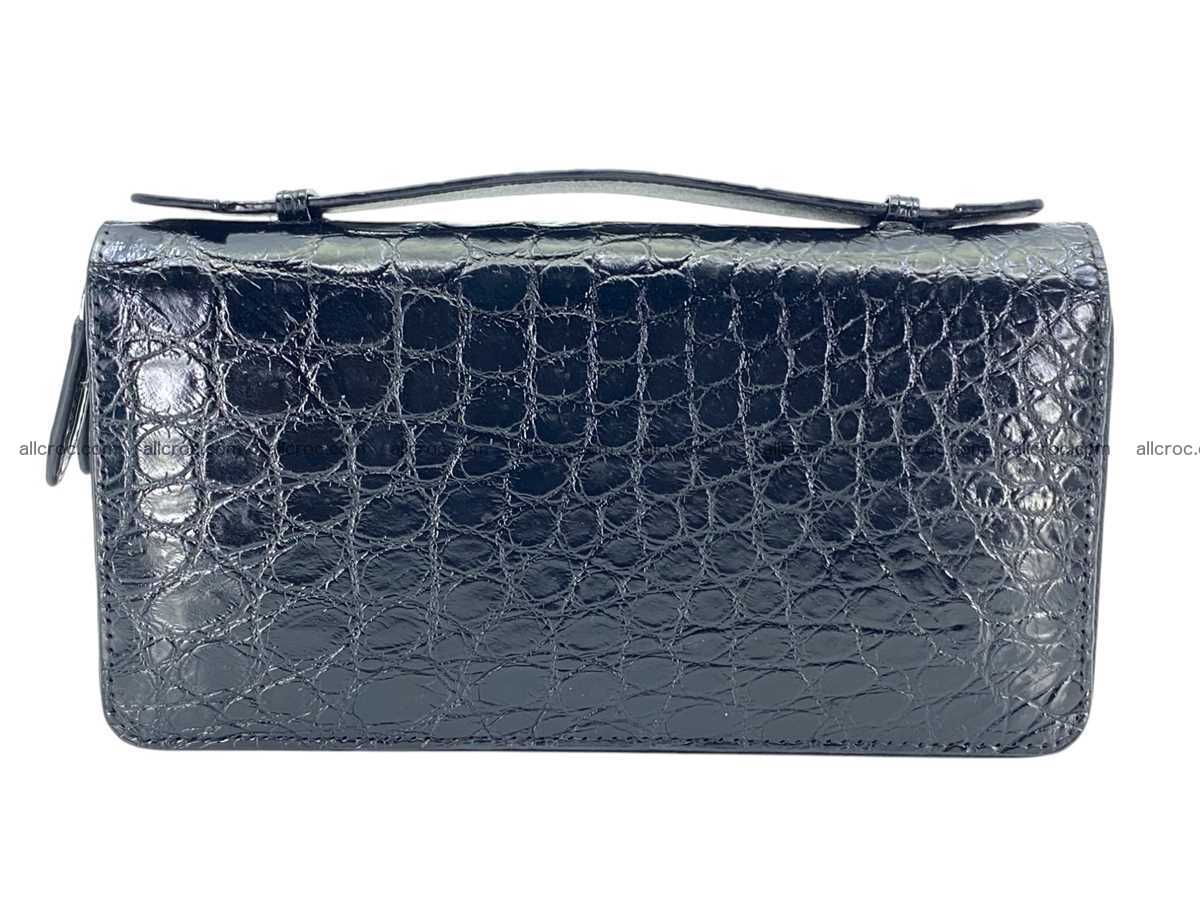 Crocodile leather 2 zip clutch 2807 Foto 2