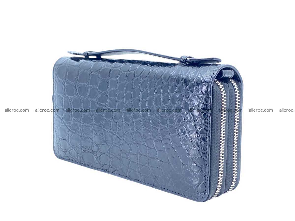 Crocodile leather 2 zip clutch 2807 Foto 3
