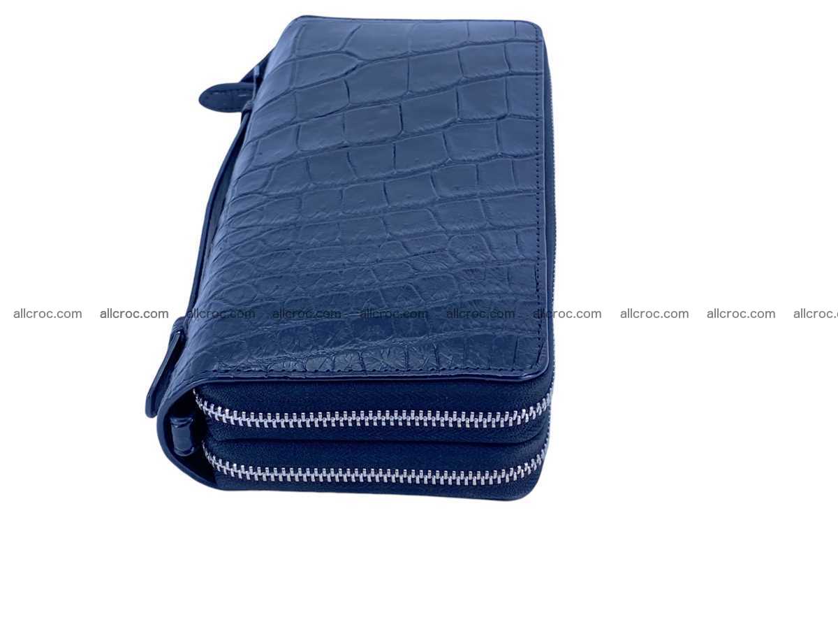 Crocodile leather 2 zip clutch 2807 Foto 6