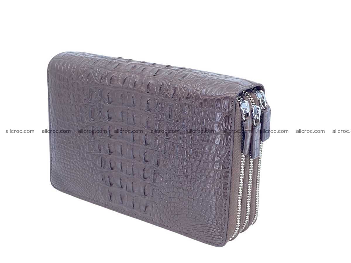 Crocodile leather 3 zip clutch 2790 Foto 3