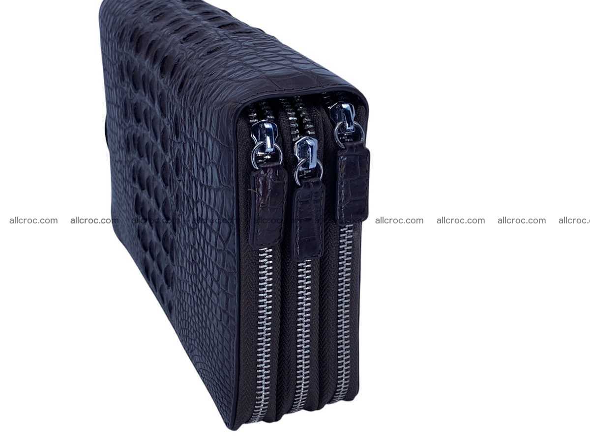 Crocodile leather 3 zip clutch 2790 Foto 4