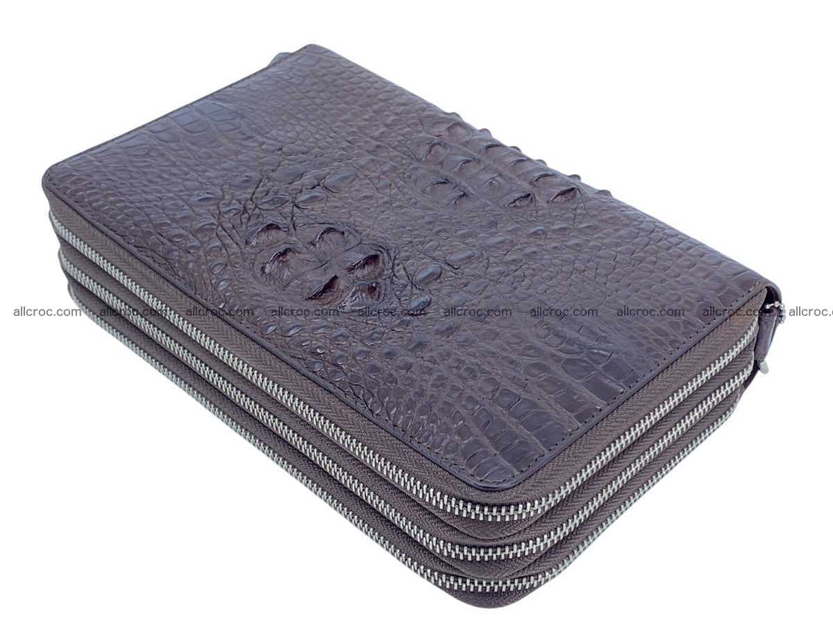 Crocodile leather 3 zip clutch 2790 Foto 6
