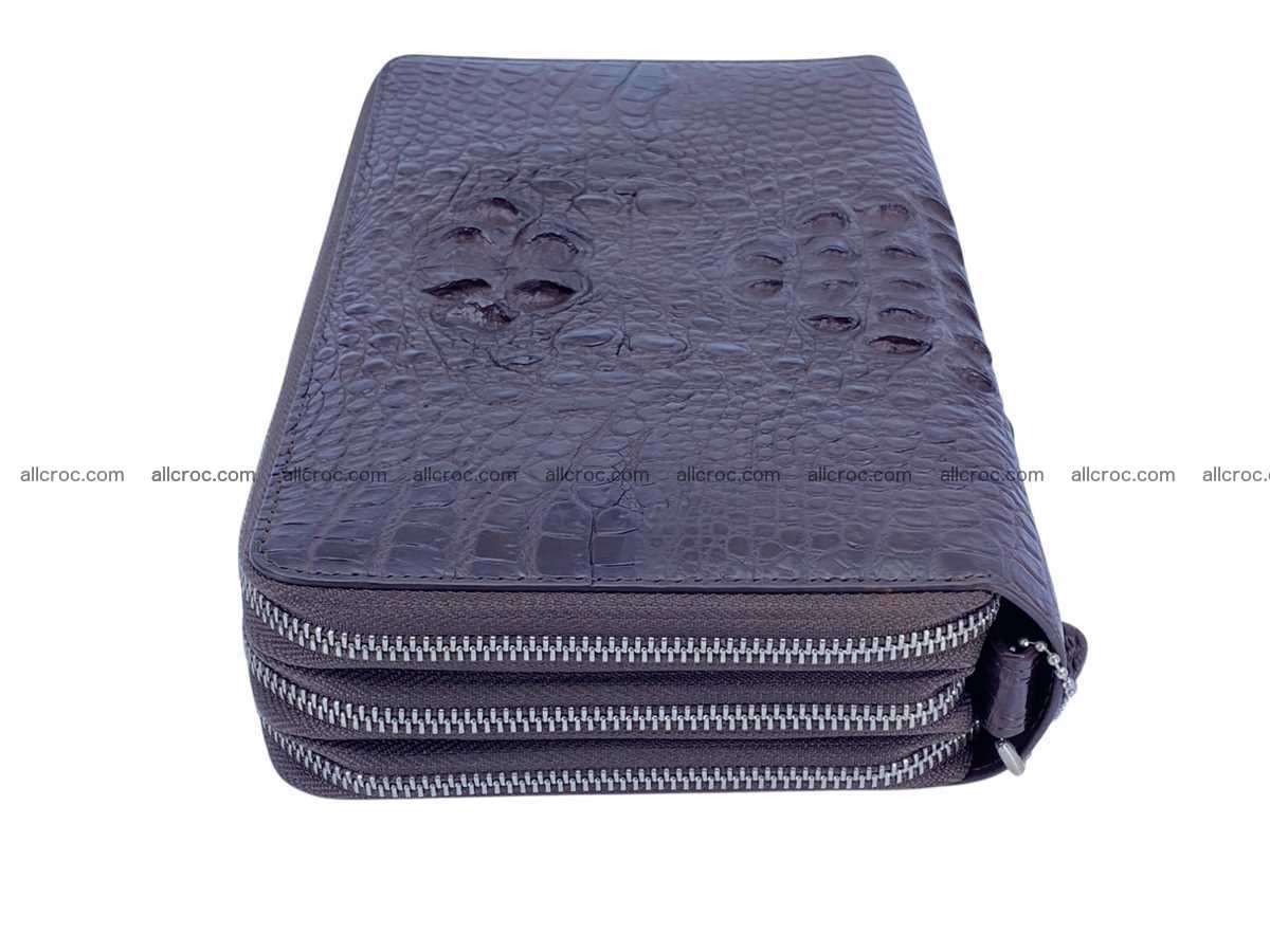 Crocodile leather 3 zip clutch 2790 Foto 7