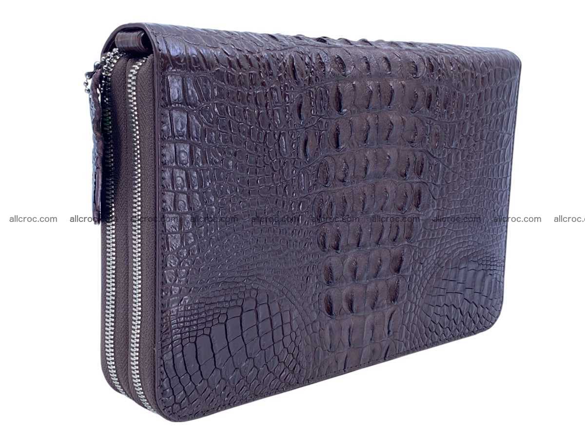 Crocodile leather 2 zip clutch 2793 Foto 3