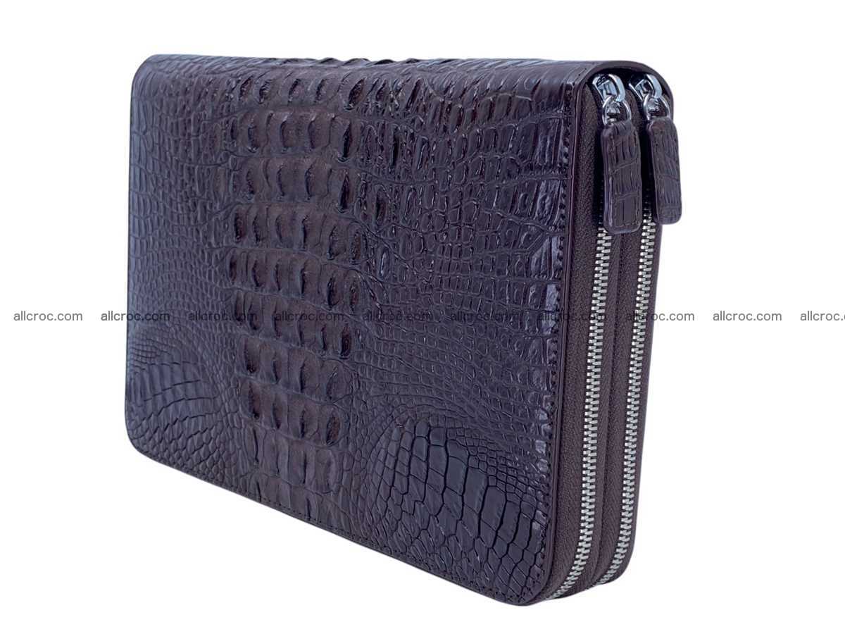 Crocodile leather 2 zip clutch 2793 Foto 5