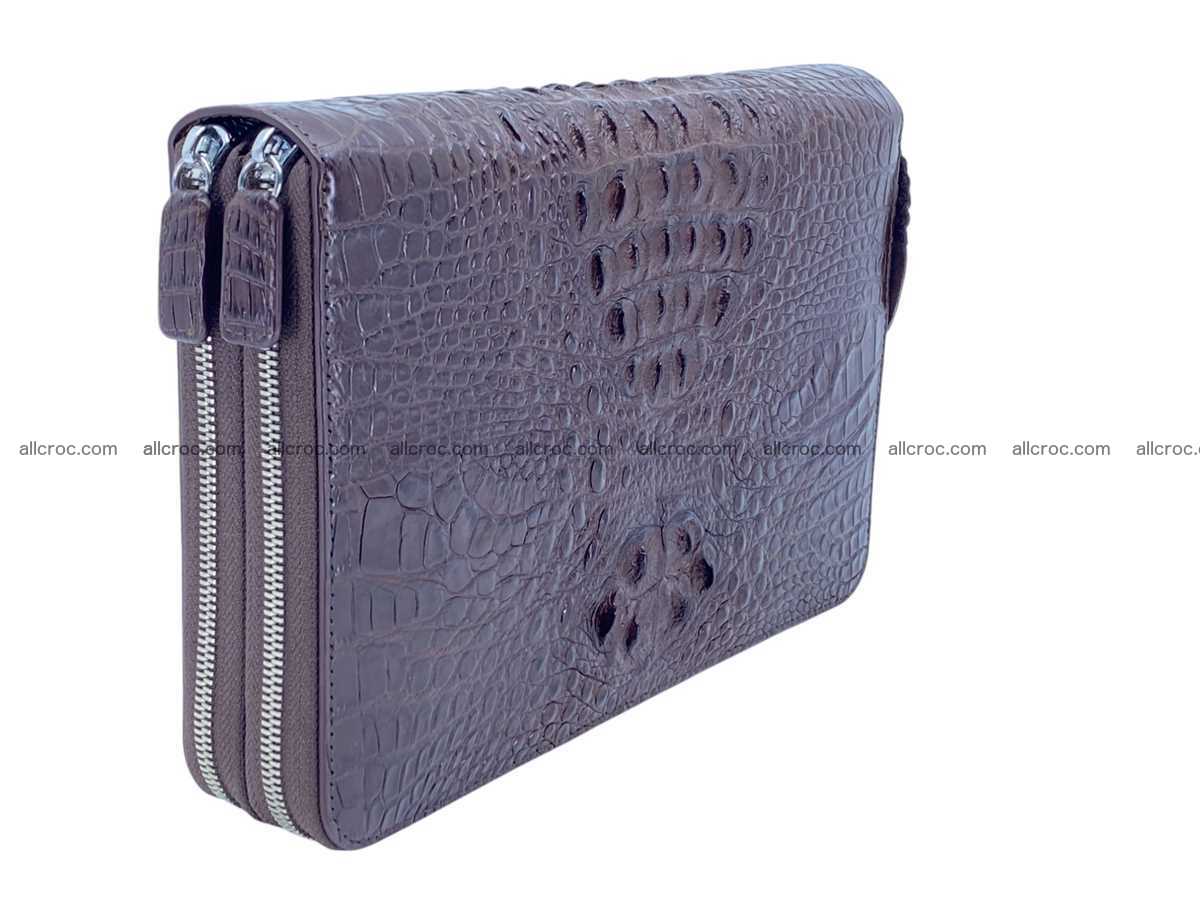Crocodile leather 2 zip clutch 2793 Foto 7