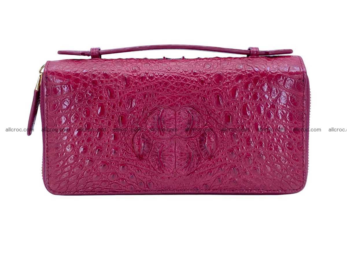 Crocodile leather 2 zip clutch 2804 Foto 0