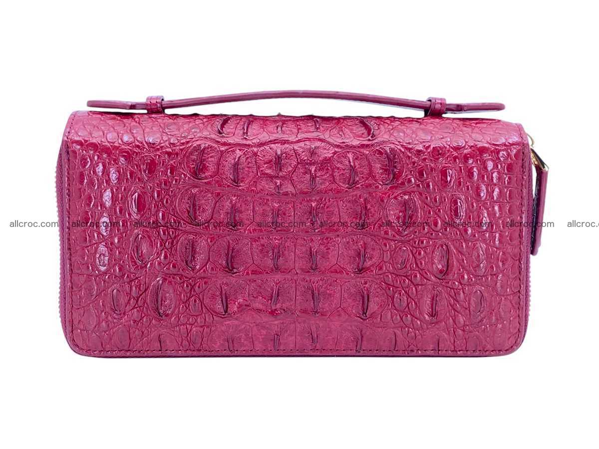 Crocodile leather 2 zip clutch 2804 Foto 2