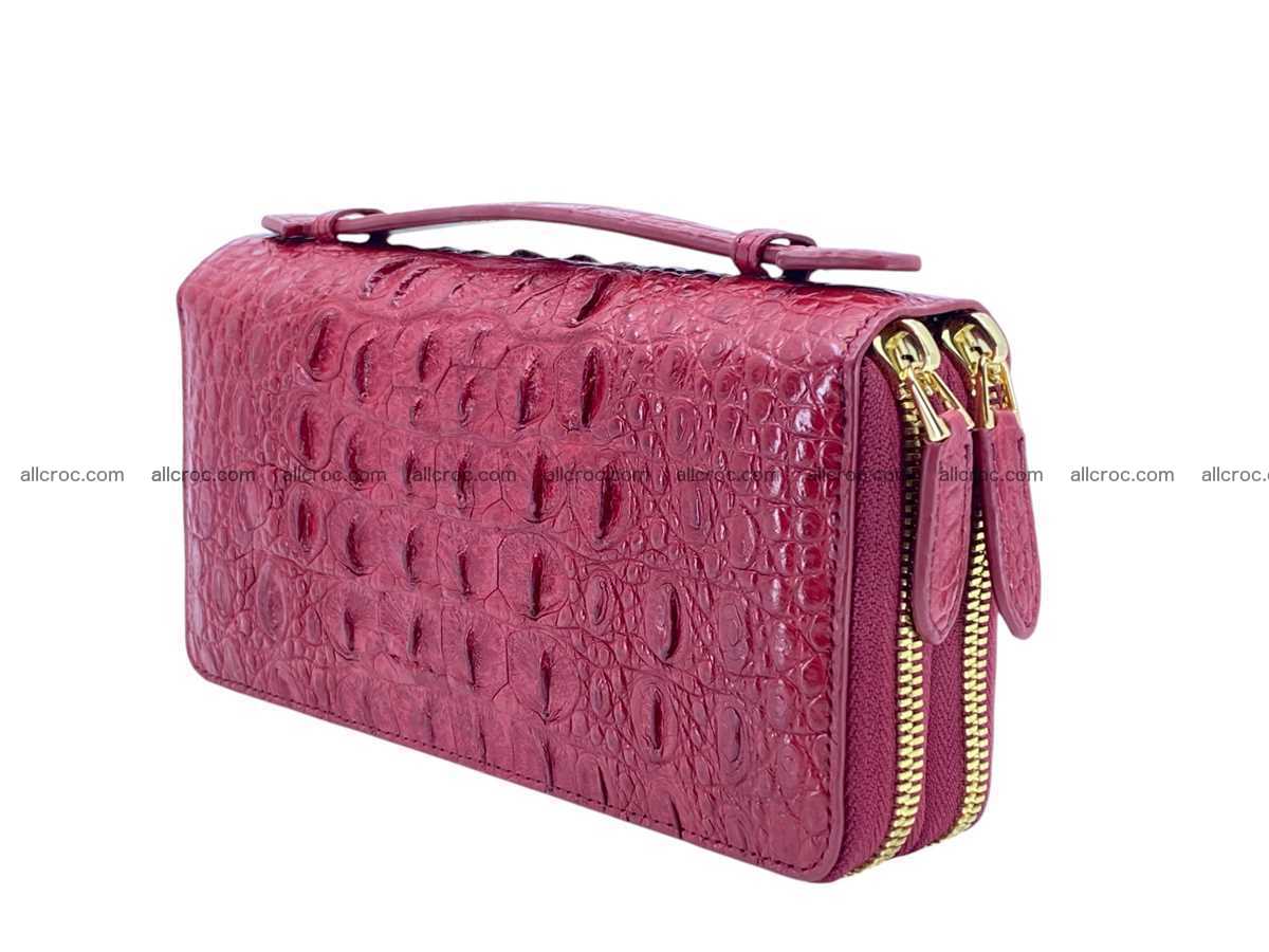 Crocodile leather 2 zip clutch 2804 Foto 3