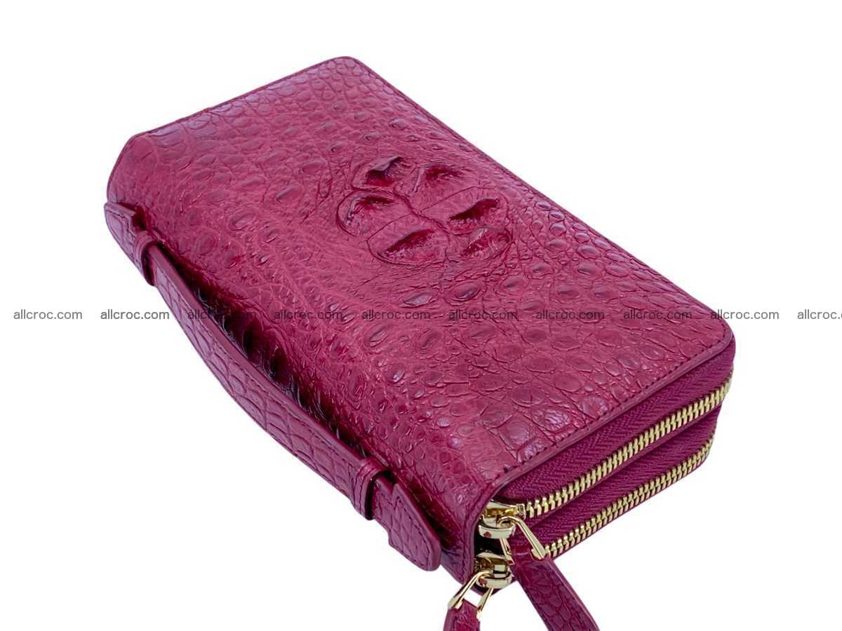 Crocodile leather 2 zip clutch 2804 Foto 5