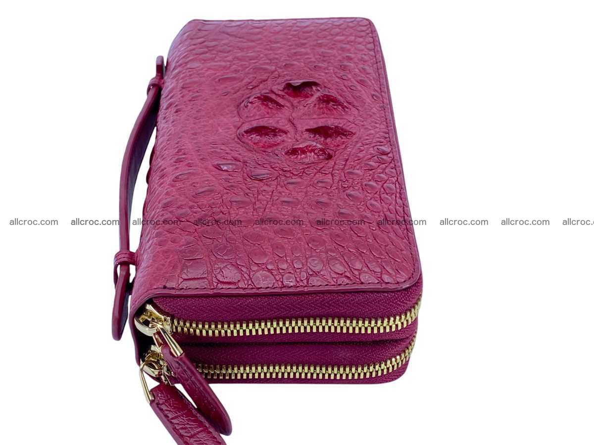Crocodile leather 2 zip clutch 2804 Foto 6