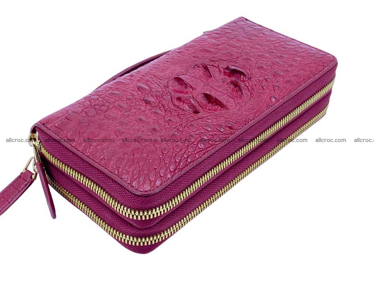 Crocodile leather 2 zip clutch 2804 Foto 7