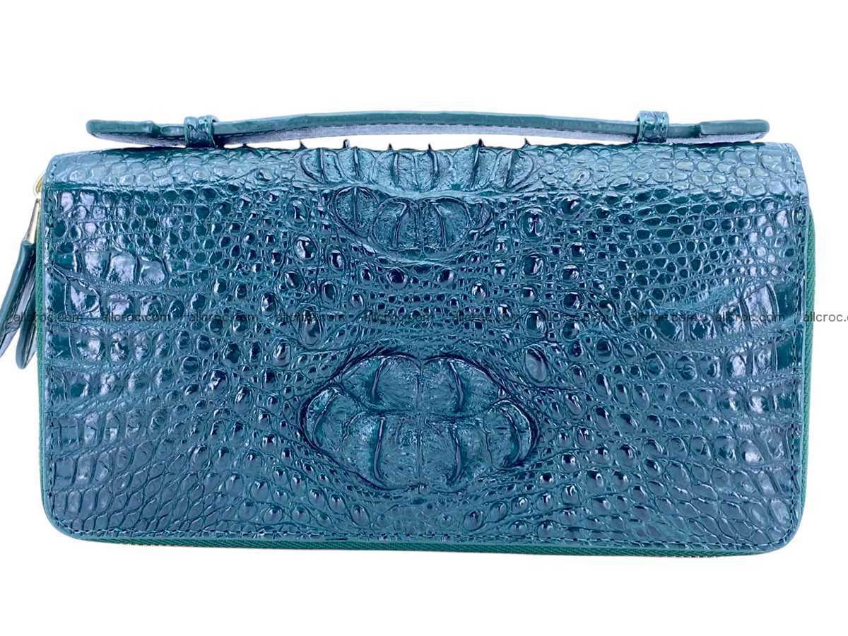 Crocodile leather 2 zip clutch 2805 Foto 0