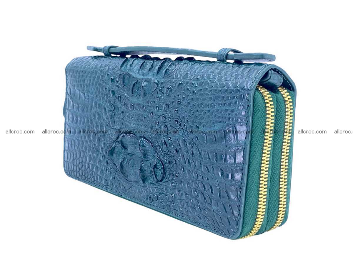 Crocodile leather 2 zip clutch 2805 Foto 1
