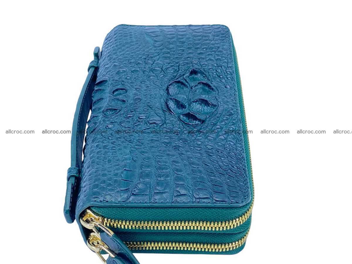 Crocodile leather 2 zip clutch 2805 Foto 6
