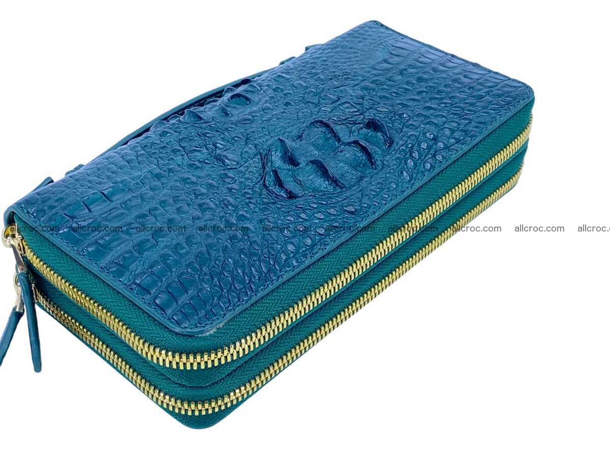 Crocodile leather 2 zip clutch 2805 Foto 7
