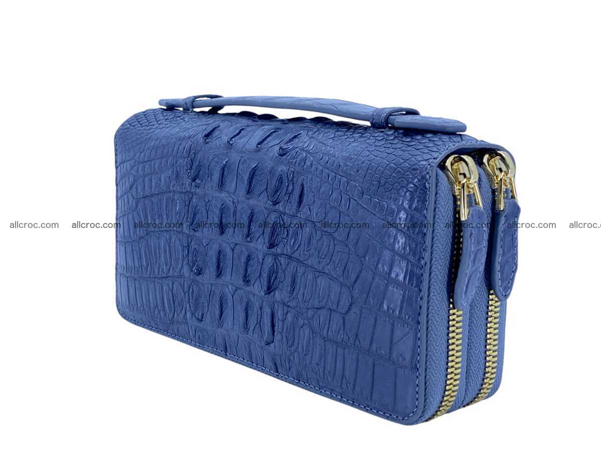 Crocodile leather 2 zip clutch 2806 Foto 1