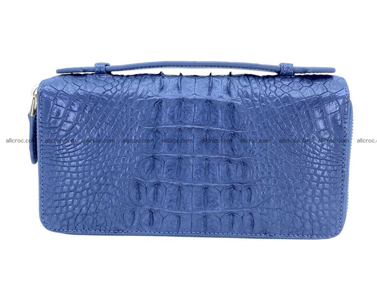 Crocodile leather 2 zip clutch 2806 Foto 3