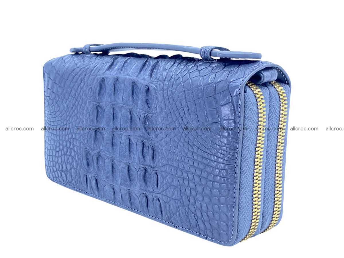 Crocodile leather 2 zip clutch 2806 Foto 2