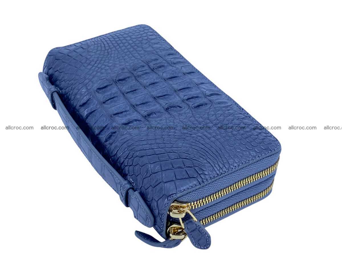 Crocodile leather 2 zip clutch 2806 Foto 5
