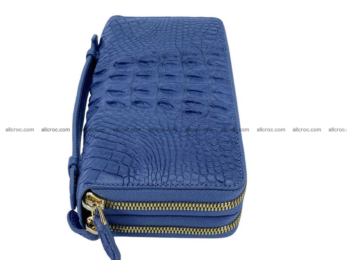 Crocodile leather 2 zip clutch 2806 Foto 6