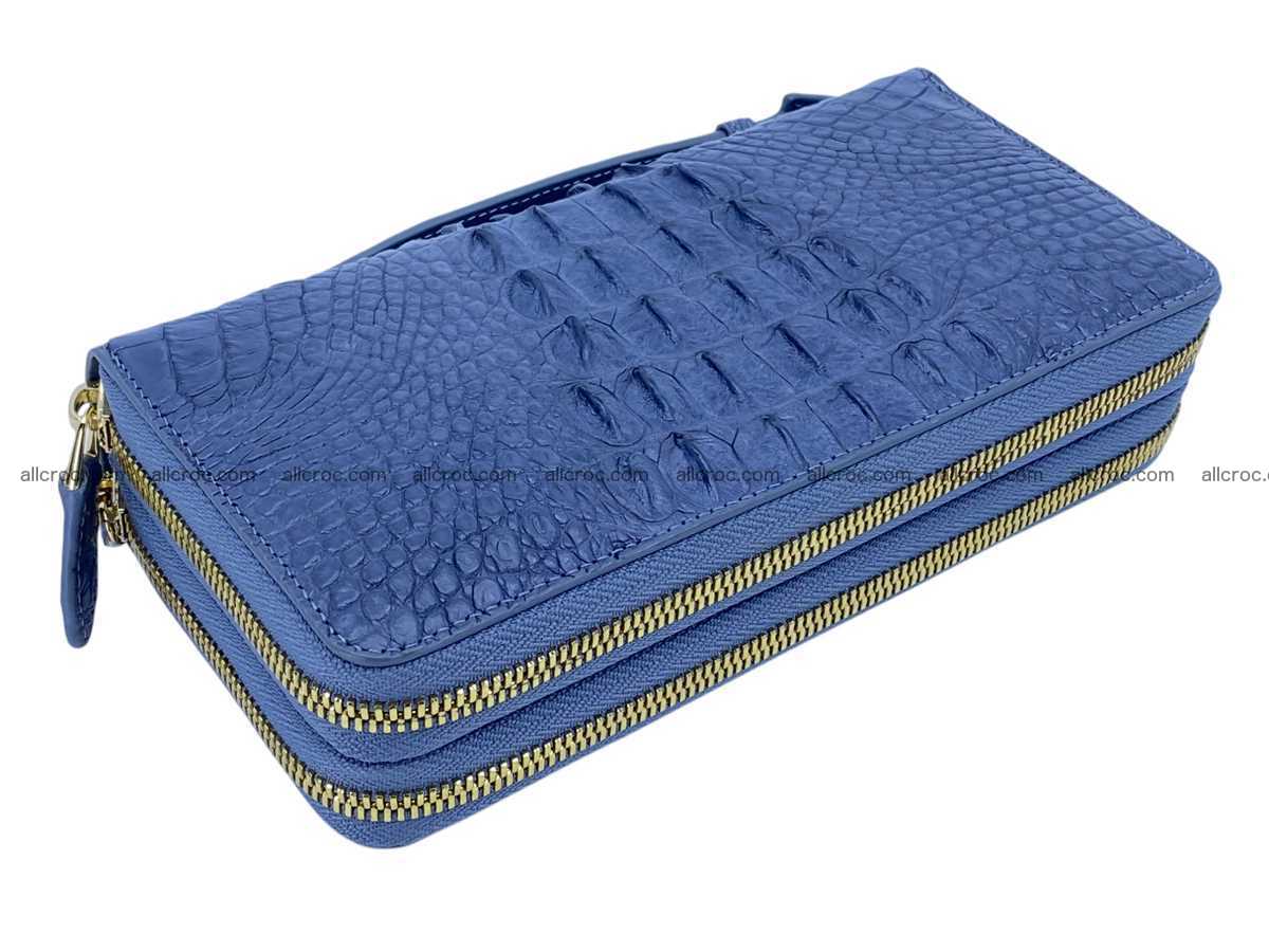 Crocodile leather 2 zip clutch 2806 Foto 7