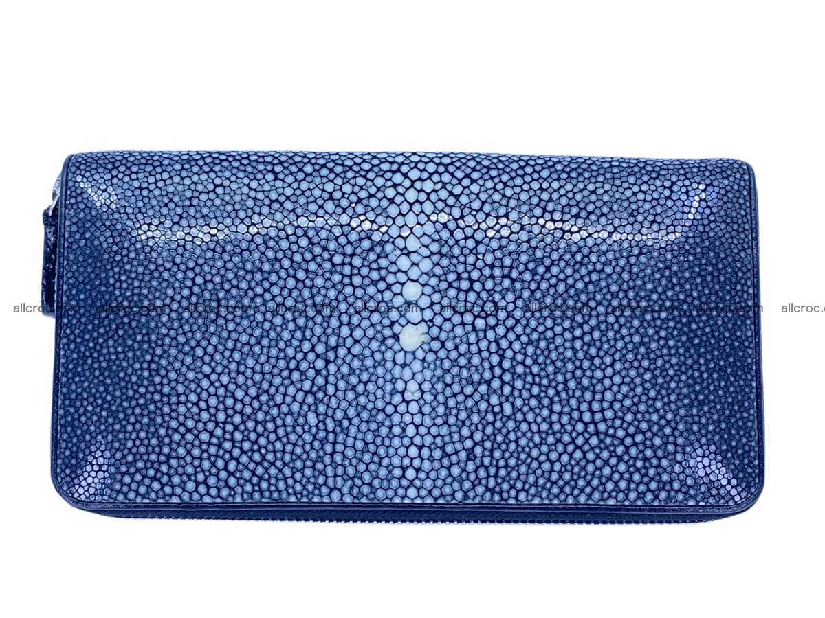 Polished stingray lather zip wallet 2694 Foto 0