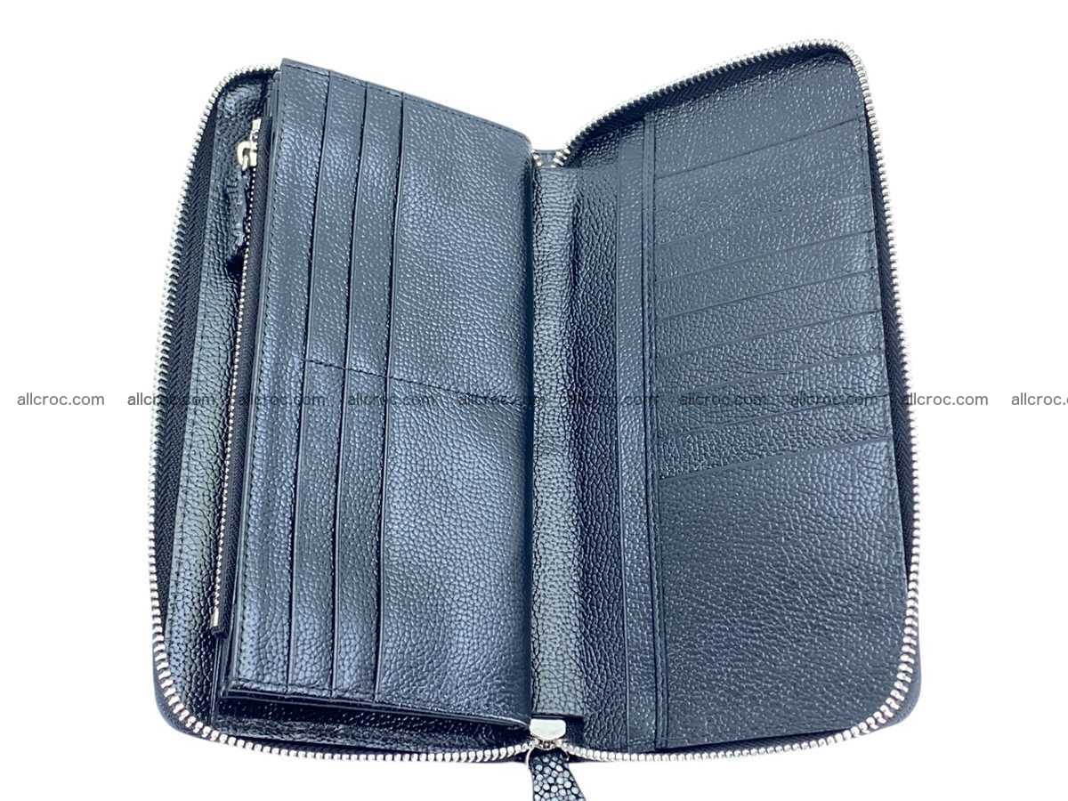Polished stingray lather zip wallet 2694 Foto 4