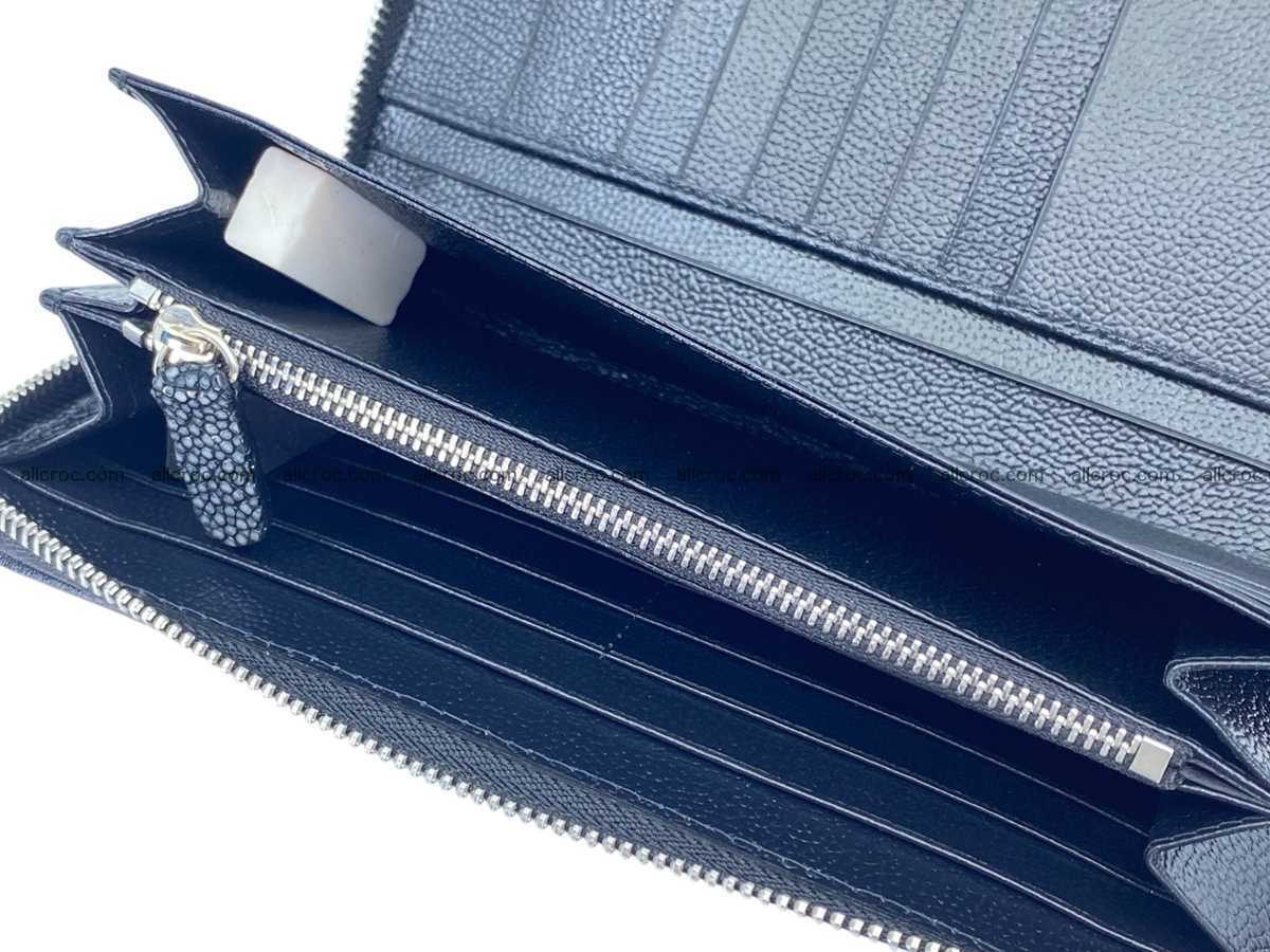 Polished stingray lather zip wallet 2694 Foto 6