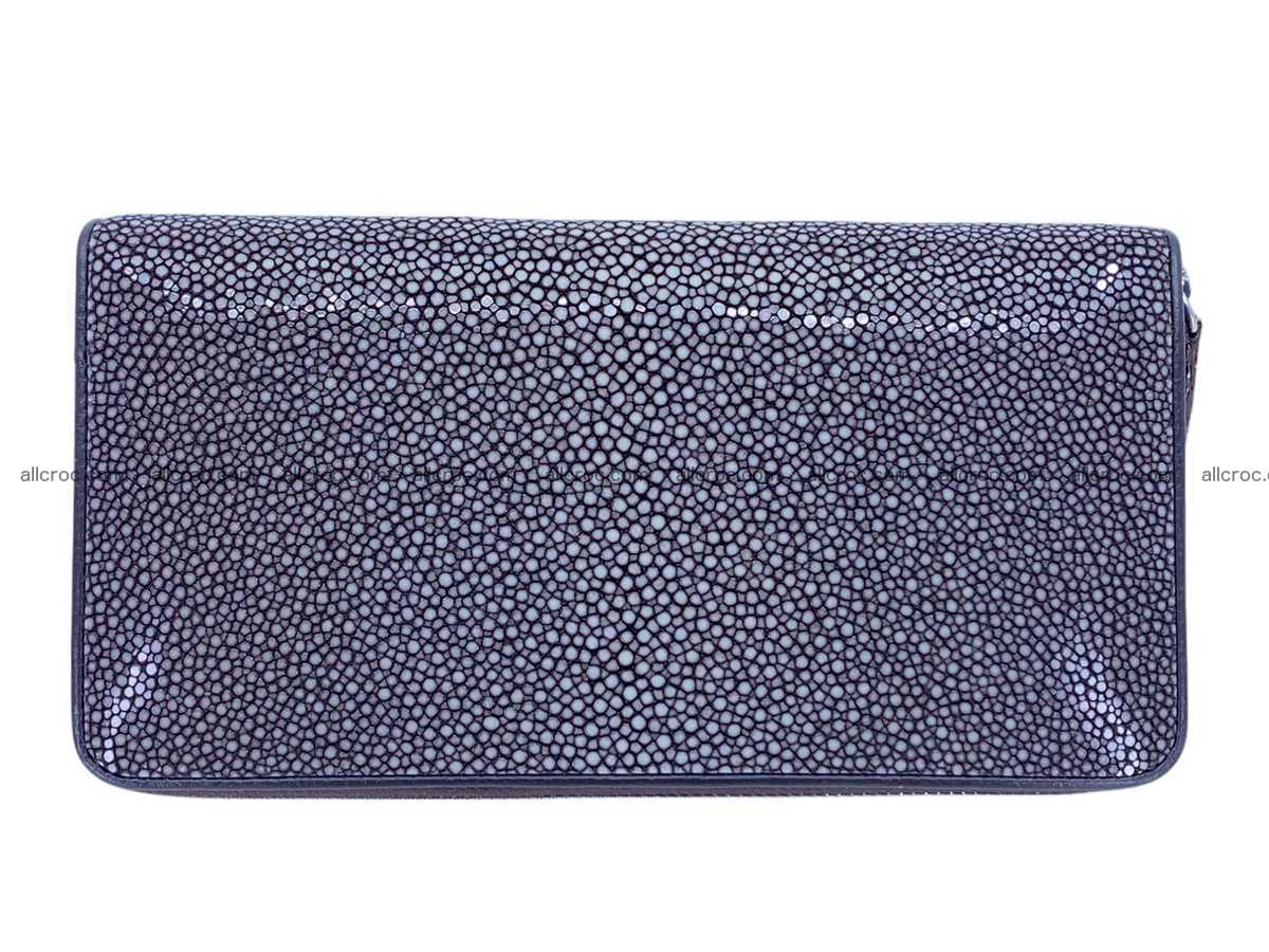 Polished stingray lather zip wallet 2695 Foto 1