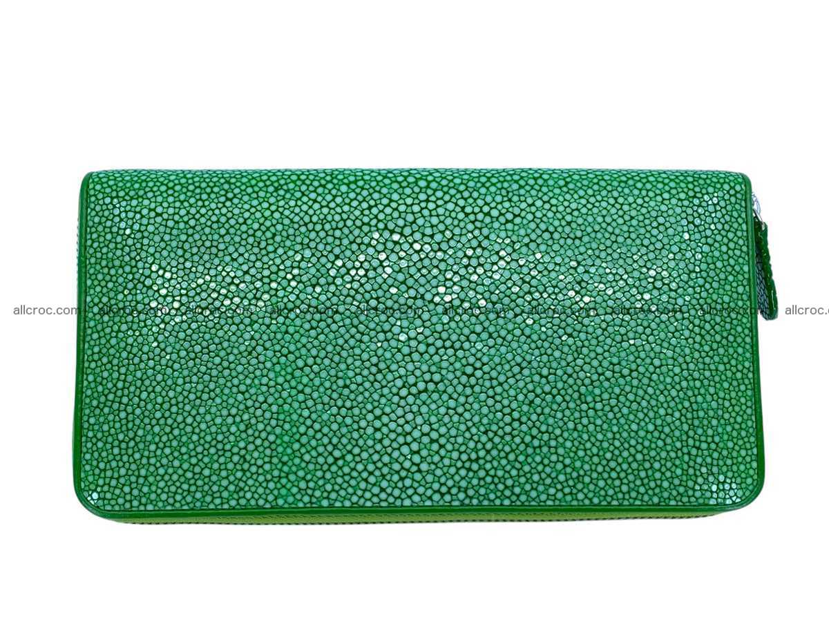 Polished stingray lather zip wallet 2693 Foto 1