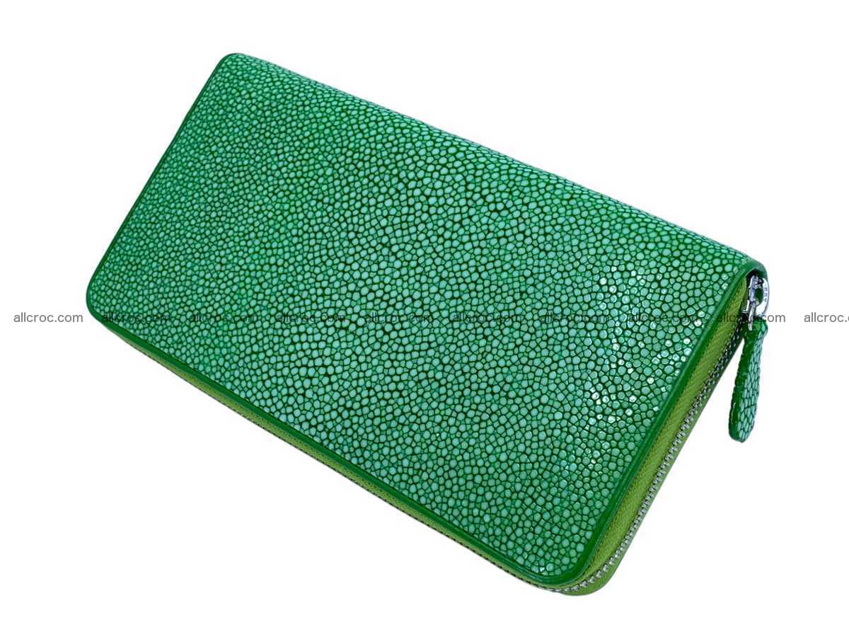 Polished stingray lather zip wallet 2693 Foto 2