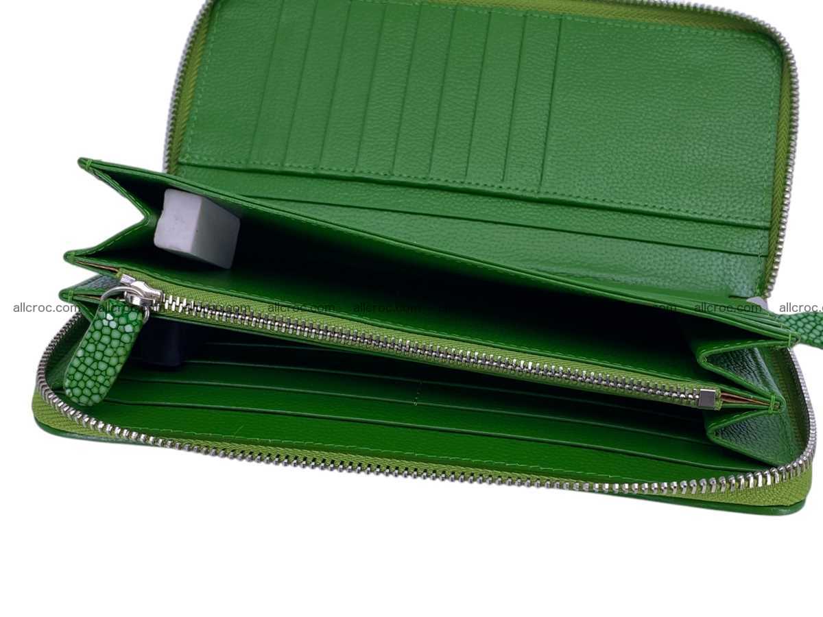 Polished stingray lather zip wallet 2693 Foto 4