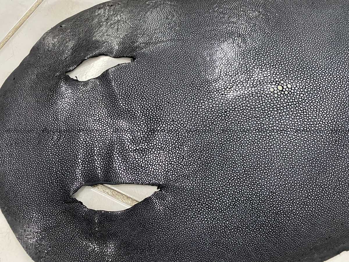 Polished stingray leather 10 inches round shape 2354 Foto 1