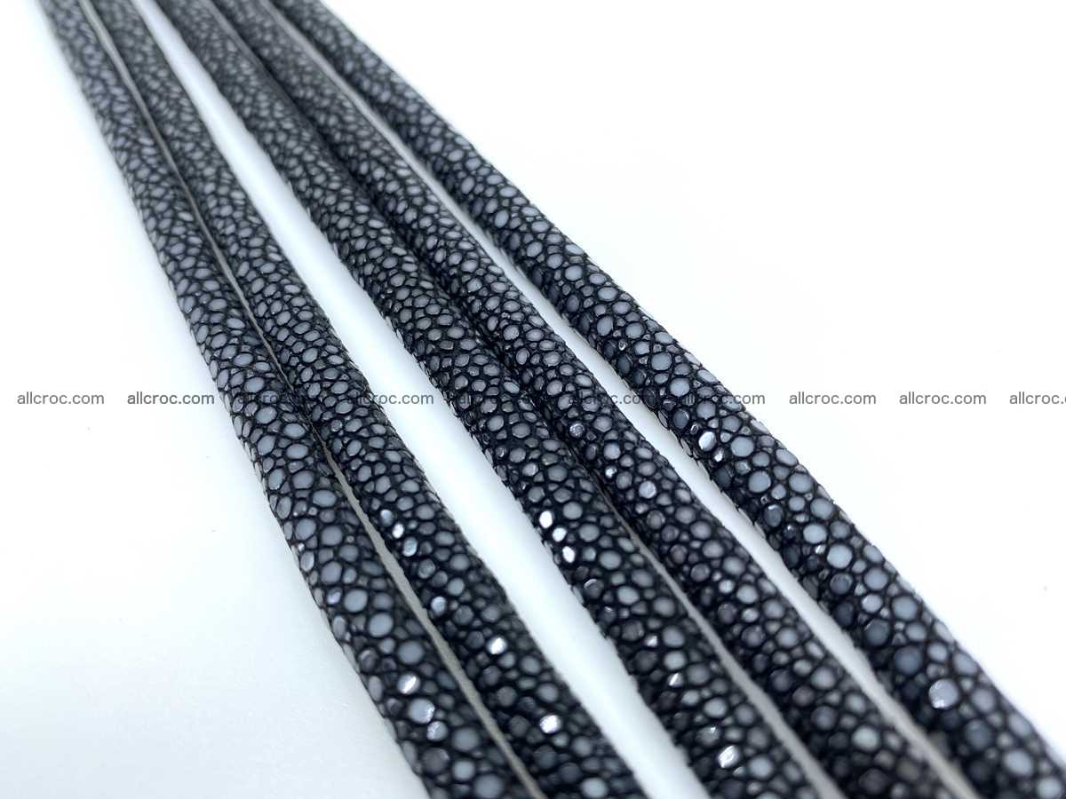 Polished stingray leather cord 8mm x 50cm 2424 Foto 0