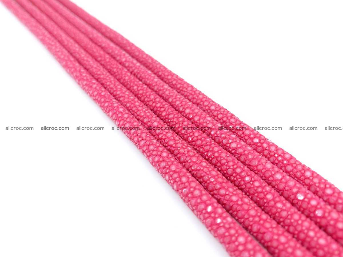 Polished stingray leather cord 8mm x 50cm 2422 Foto 0
