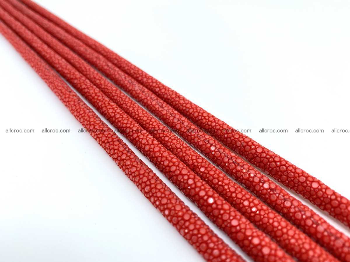 Polished stingray leather cord 8mm x 50cm 2423 Foto 0