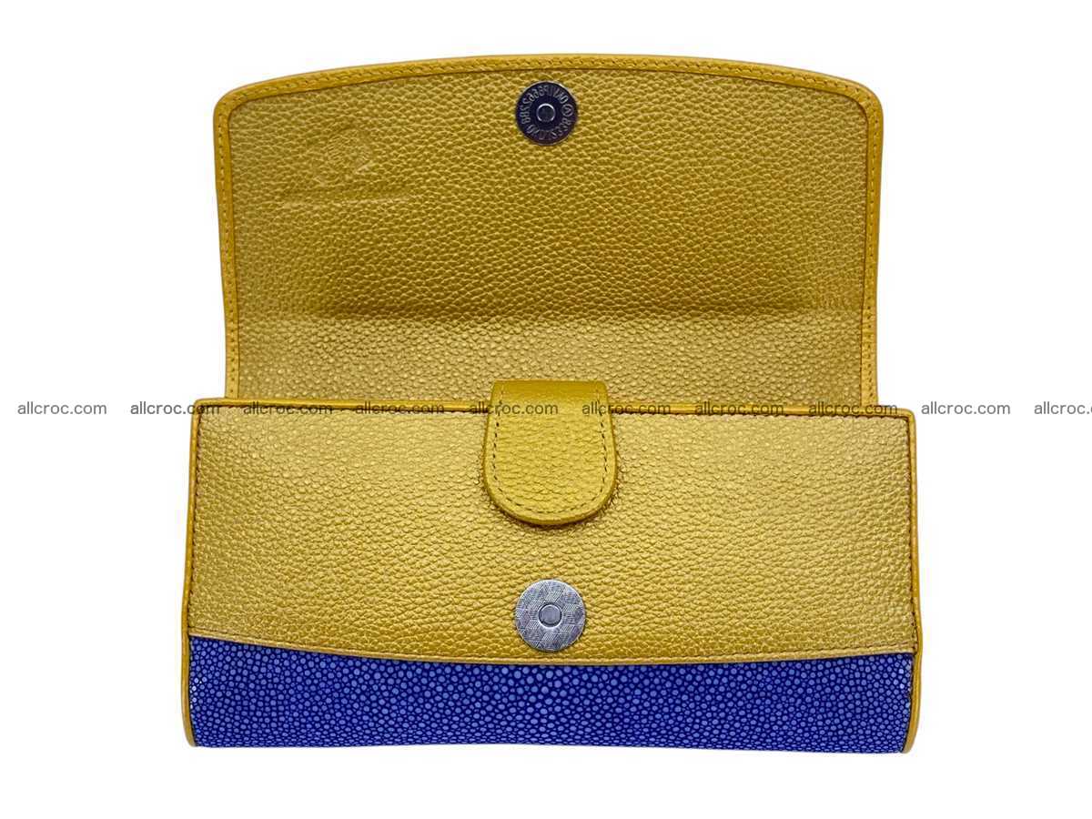 Polished stingray leather wallet 2647 Foto 9
