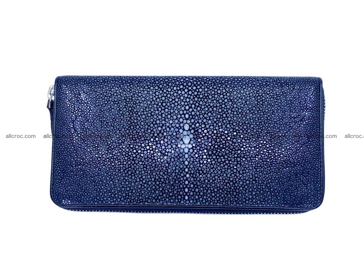 Polished stingray leather zip wallet 2643 Foto 2