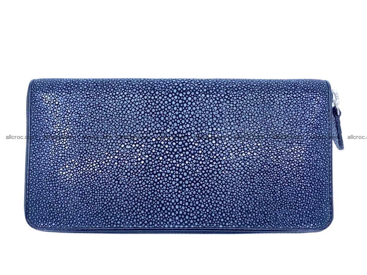 Polished stingray leather zip wallet 2643 Foto 3