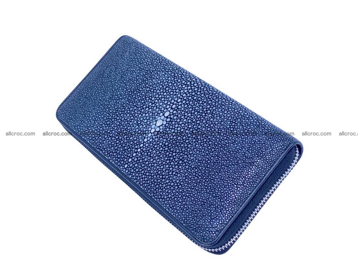 Polished stingray leather zip wallet 2643 Foto 0