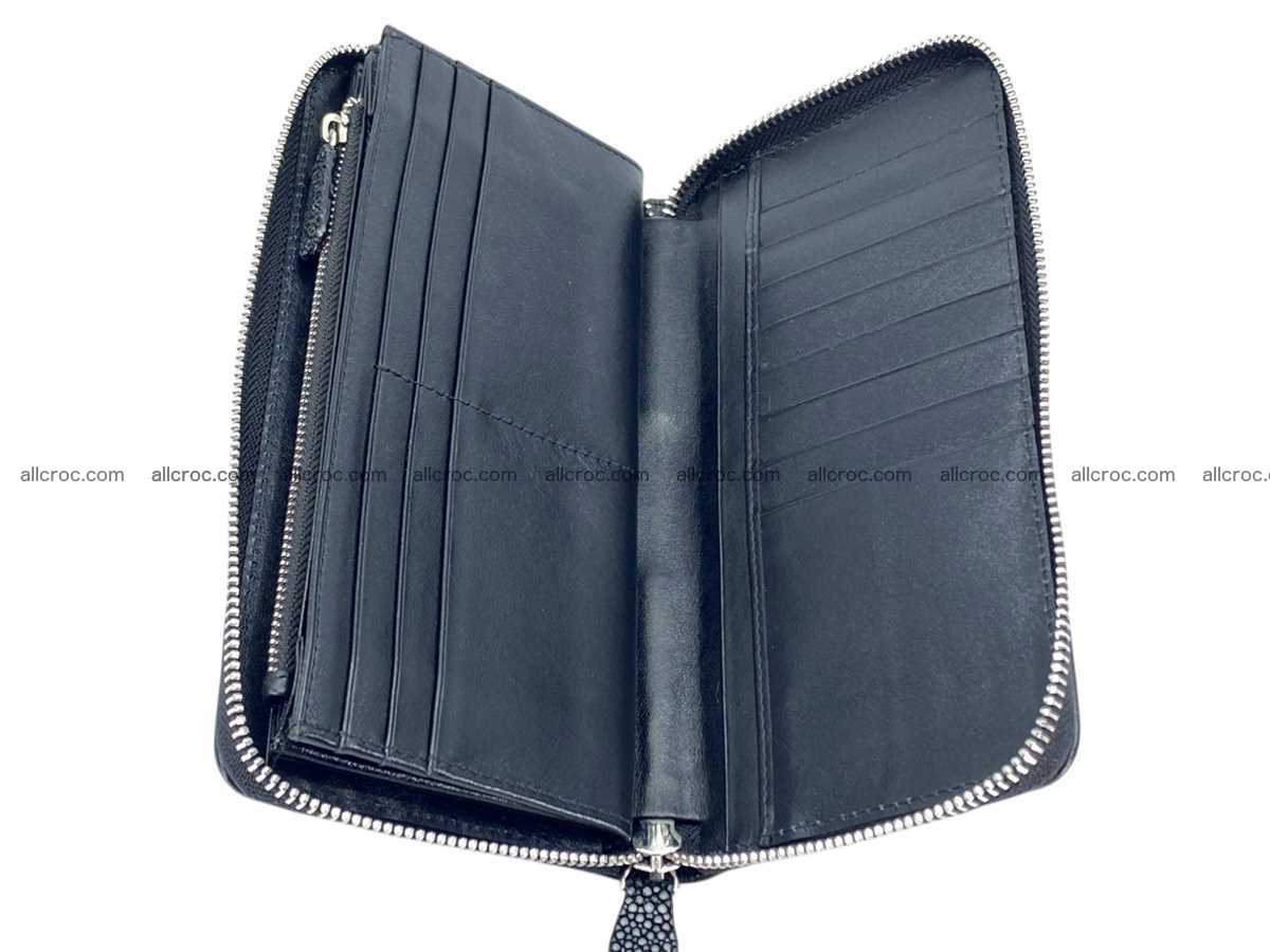 Polished stingray leather zip wallet 2643 Foto 4