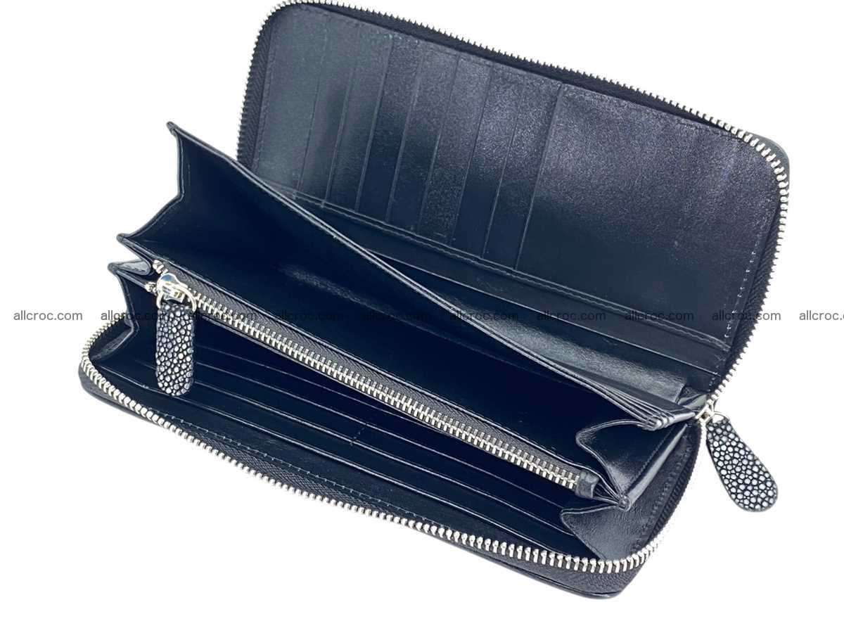 Polished stingray leather zip wallet 2643 Foto 5