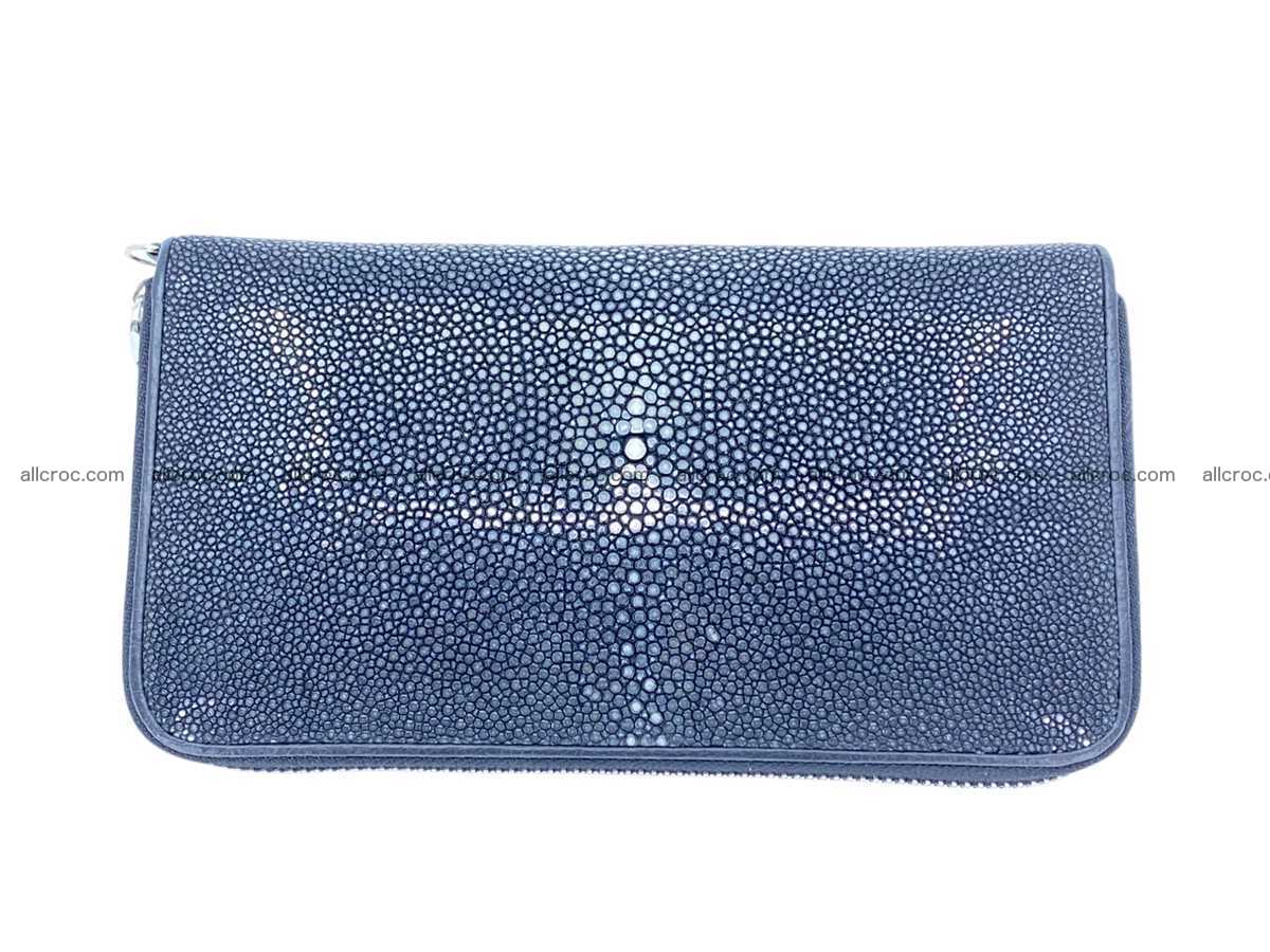 Polished stingray leather zip wallet 2685 Foto 0