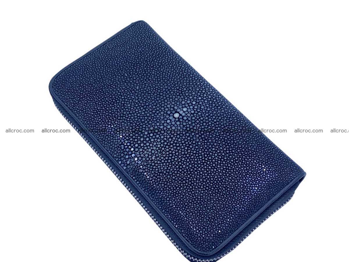 Polished stingray leather zip wallet 2685 Foto 3